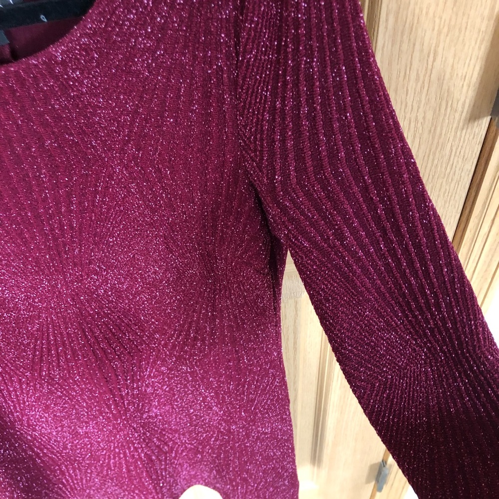 Maroon Dress with Silver Sparkle - Picture 2 of 4
